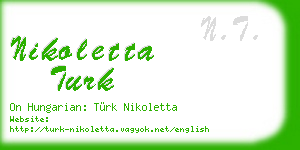 nikoletta turk business card